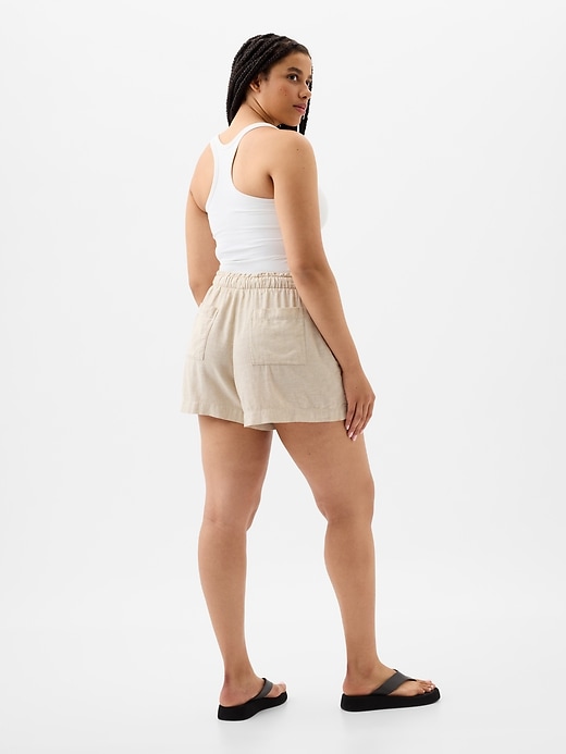 Image number 6 showing, 4" Mid Rise Easy Linen-Blend Pull-On Shorts