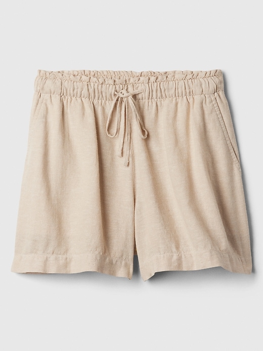 Image number 3 showing, 4" Mid Rise Easy Linen-Blend Pull-On Shorts