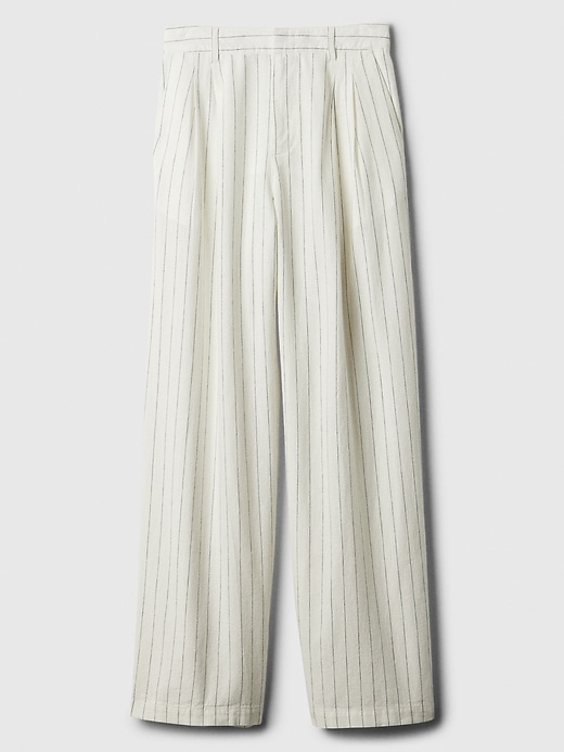 Image number 3 showing, Easy Wide-Leg Linen-Blend Trousers