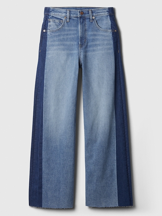 Image number 3 showing, High Rise Wide-Leg Crop Jeans