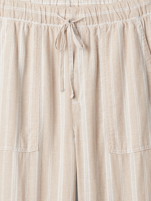 Image number 4 showing, Linen-Blend Wide-Leg Stripe Pull-On Pants