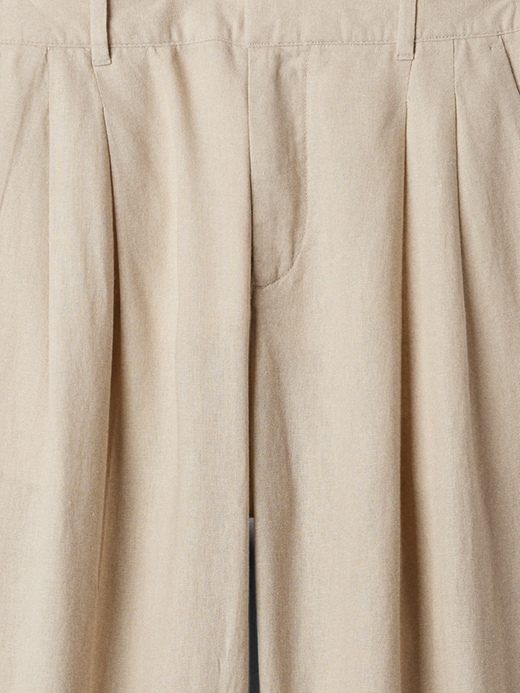Image number 4 showing, Easy Wide-Leg Linen-Blend Trousers