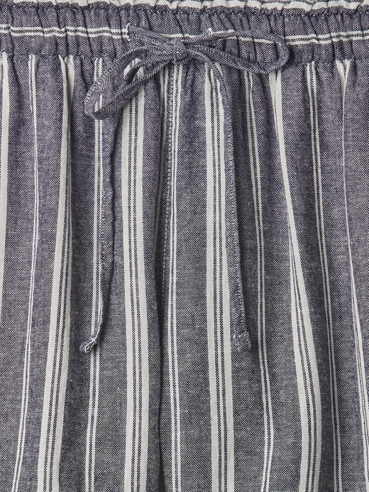 Image number 4 showing, 4" Mid Rise Stripe Linen-Blend Shorts