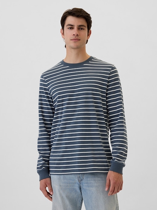 Image number 1 showing, Everyday Soft Stripe Crewneck T-Shirt