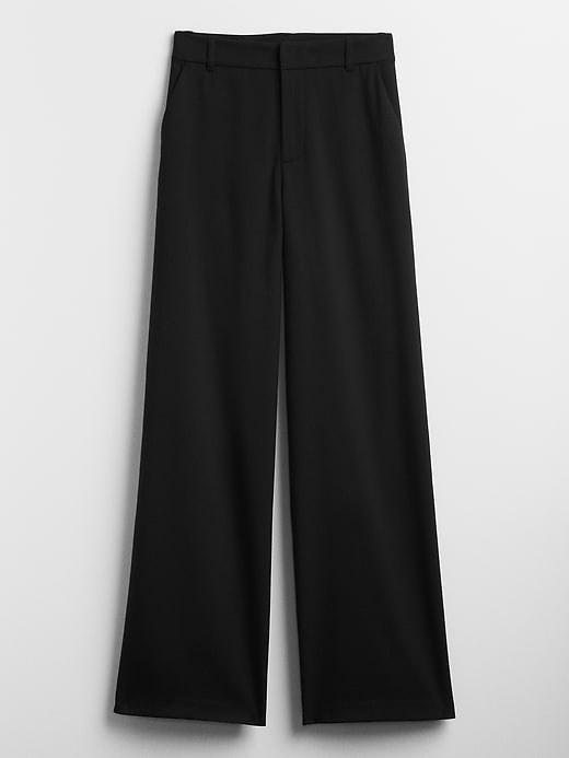 Image number 3 showing, Twill Wide-Leg Trousers