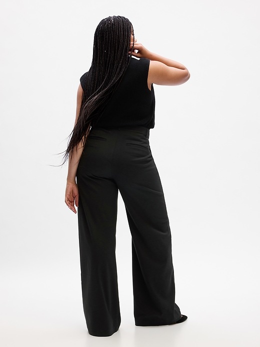 Image number 6 showing, Twill Wide-Leg Trousers