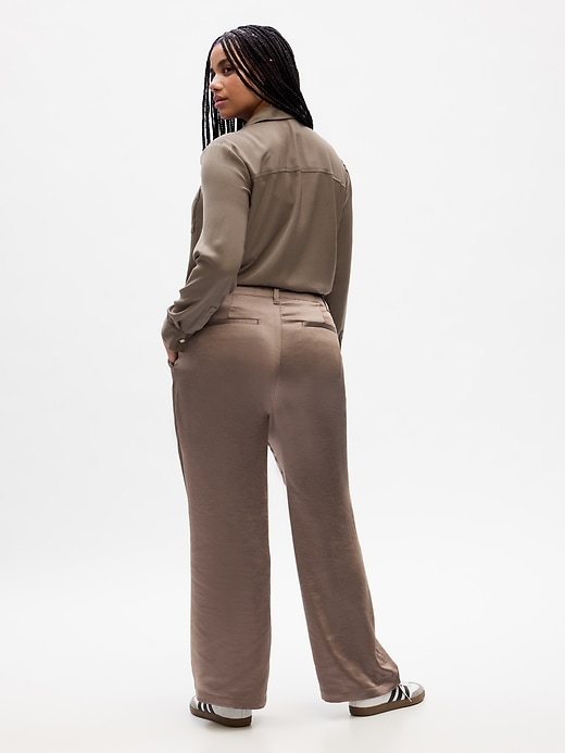 Image number 6 showing, Satin Pleated Trousers