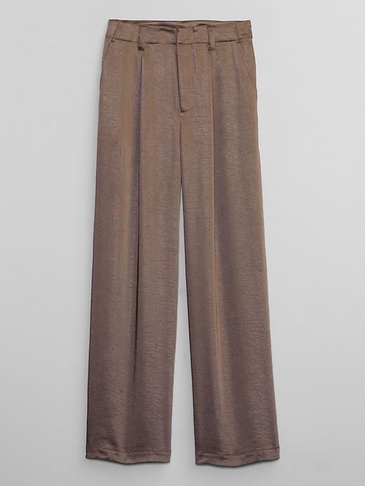 Image number 3 showing, Satin Pleated Trousers