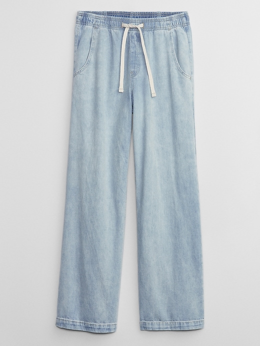 Image number 3 showing, High Rise Wide-Leg Pull-On Jeans