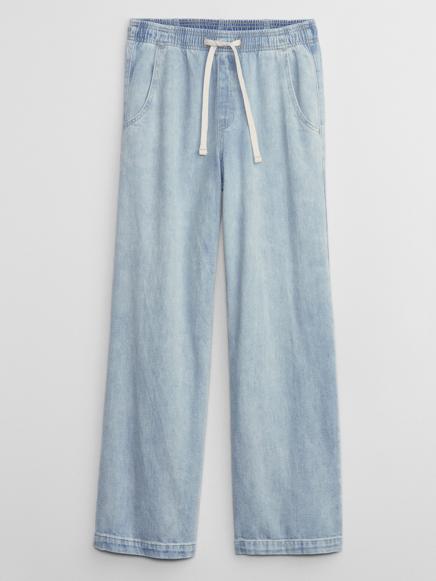 High rise elastic waist jeans shops