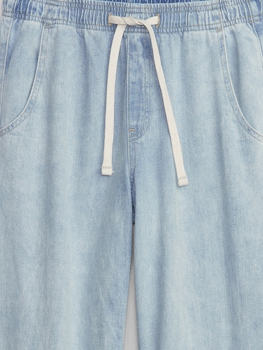 Image number 4 showing, High Rise Wide-Leg Pull-On Jeans