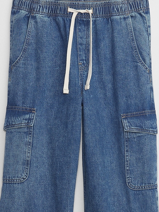 Image number 4 showing, High Rise Wide-Leg Pull-On Jeans
