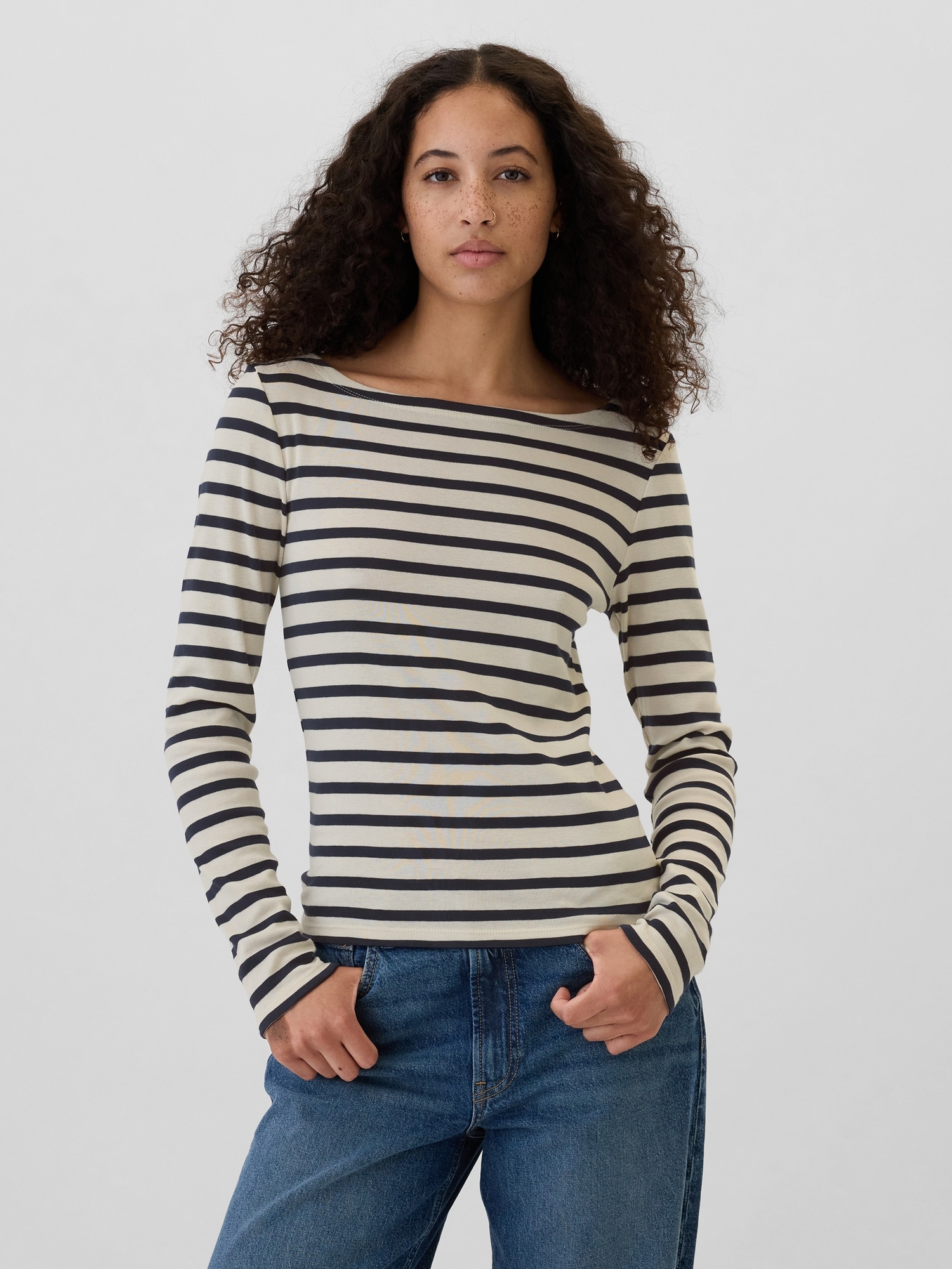 Favorite Stripe Boatneck T-Shirt