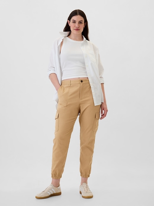 Image number 5 showing, Girlfriend Khaki Cargo Joggers