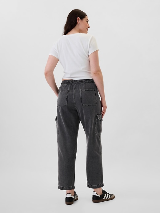 Image number 6 showing, Mid Rise Easy Cargo Pull-On Jeans