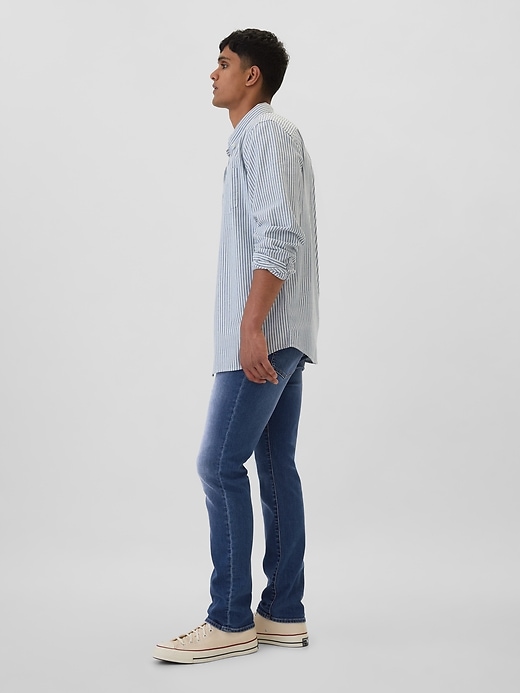 Image number 4 showing, GapFlex Athletic Slim Soft Wear Jeans