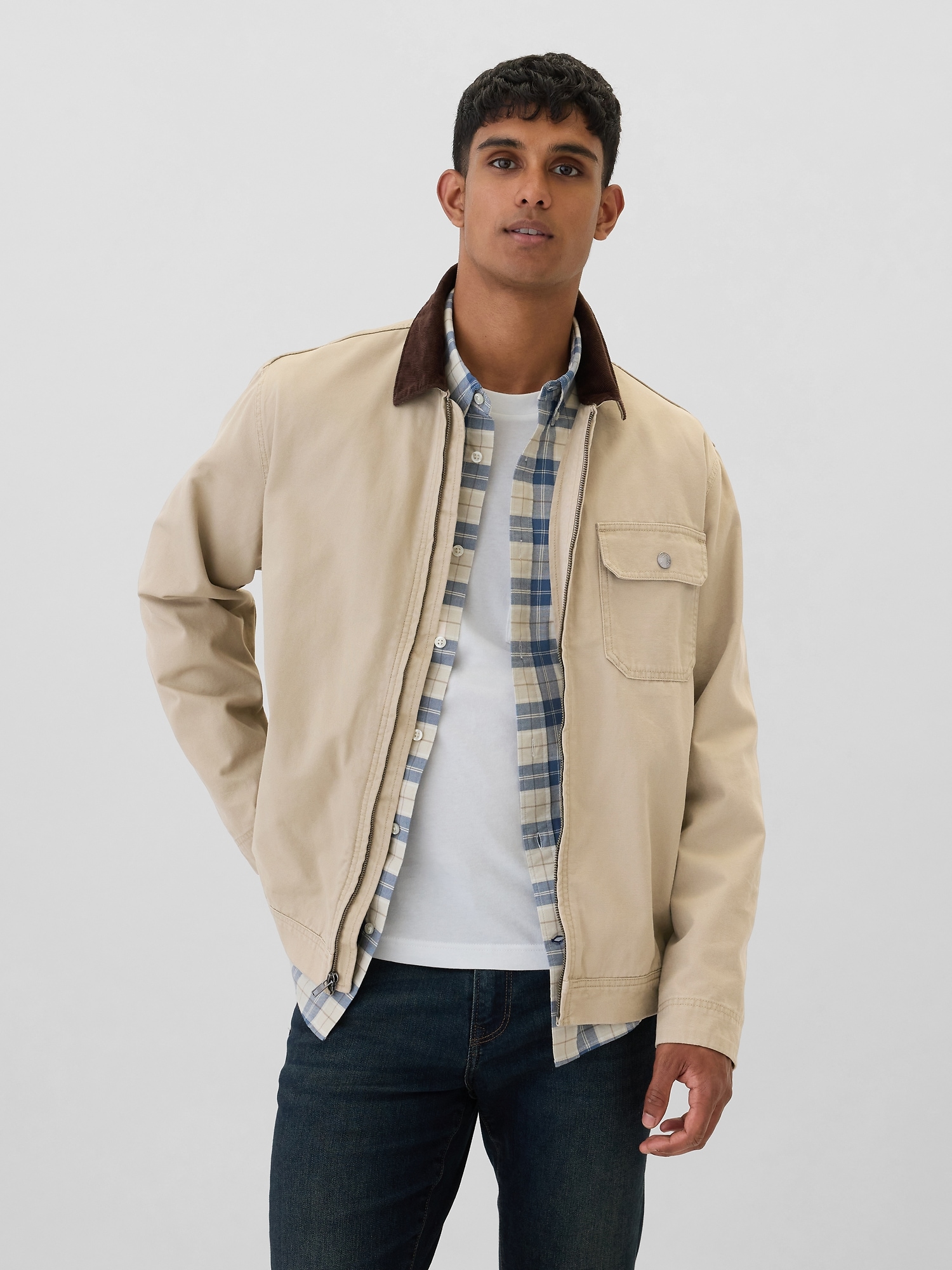 Relaxed Canvas Chore Jacket