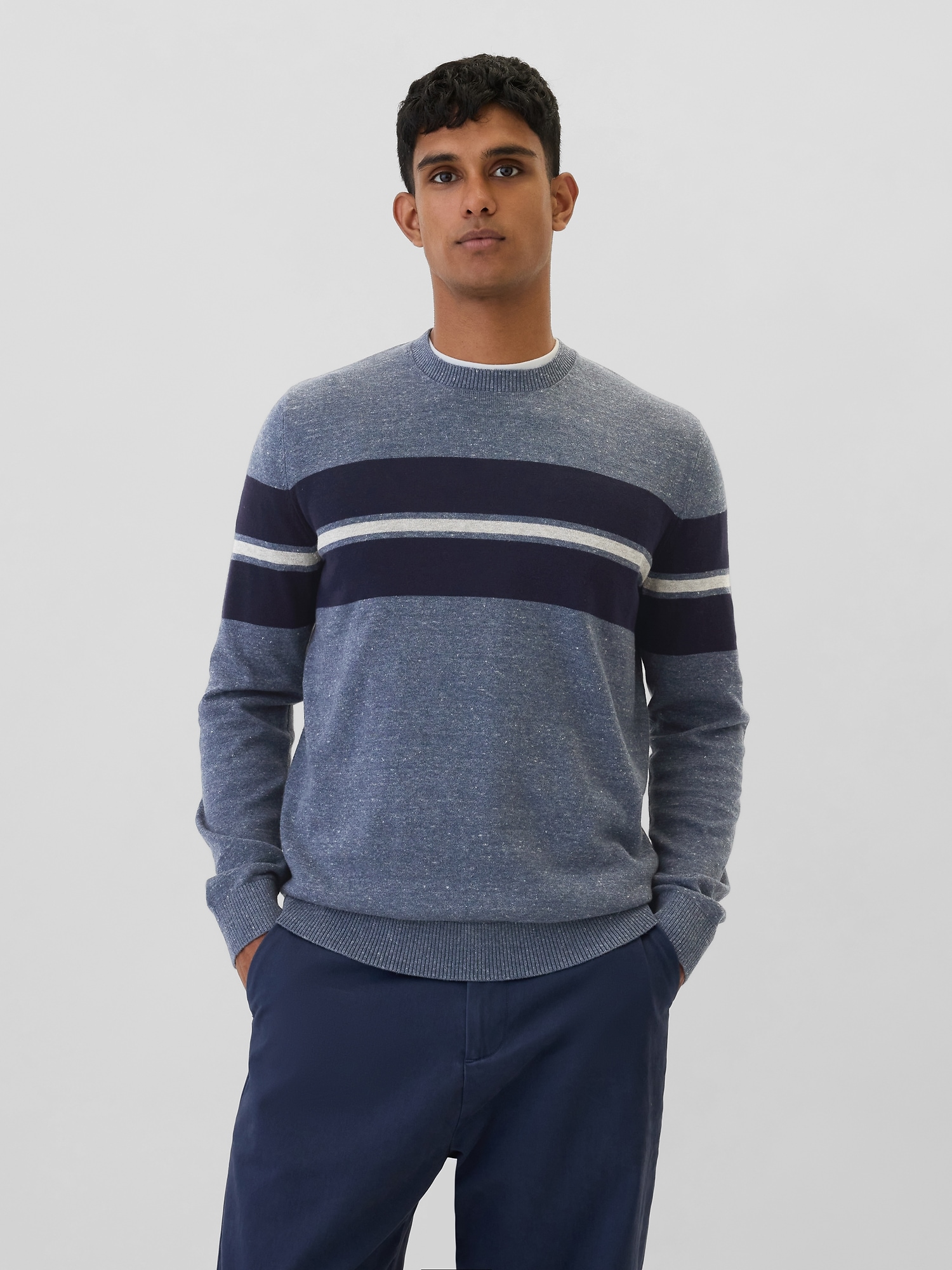 Colorblock Crewneck Sweater