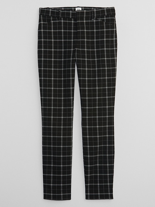 Image number 3 showing, Mid Rise Plaid Skinny Ankle Pants in Bi-Stretch