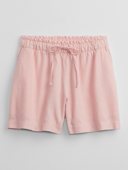 Image number 3 showing, 4" Mid Rise Easy Linen-Blend Pull-On Shorts