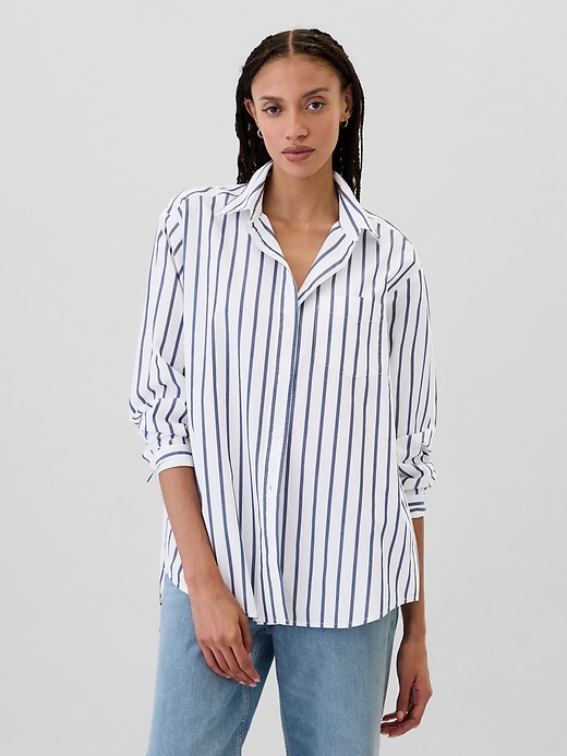 Image number 1 showing, Poplin Big Shirt