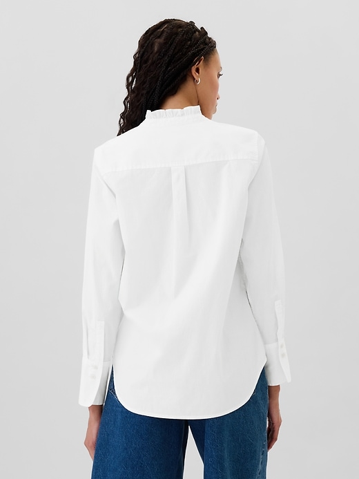 Image number 2 showing, Classic Poplin Ruffle Shirt