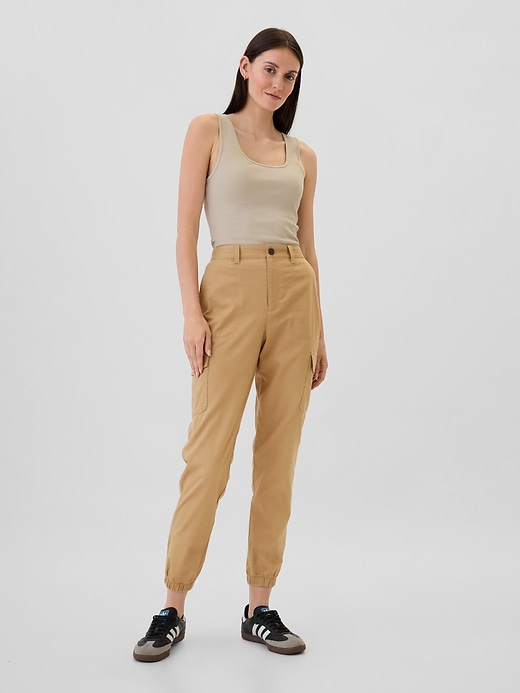 Image number 1 showing, Girlfriend Khaki Cargo Joggers