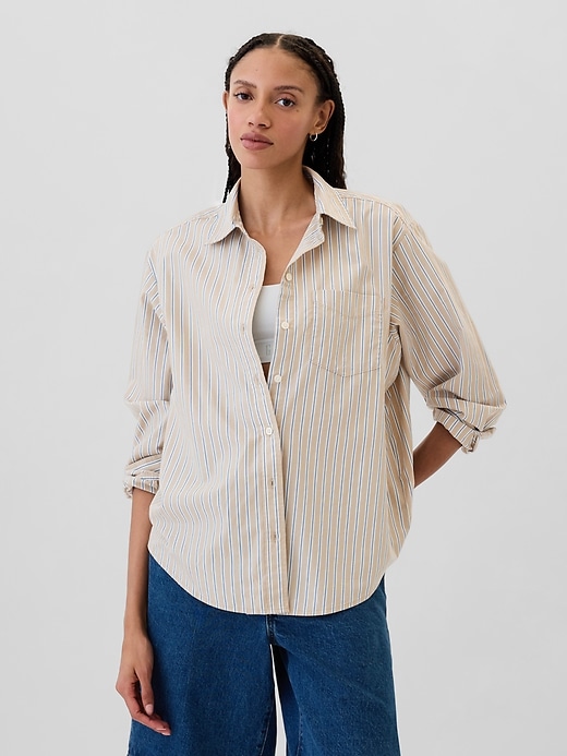 Image number 1 showing, Poplin Big Shirt