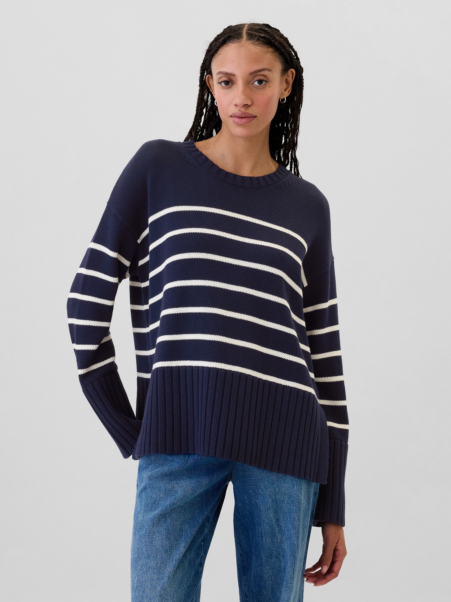 Sweatshirt With Side Slits Gap Factory