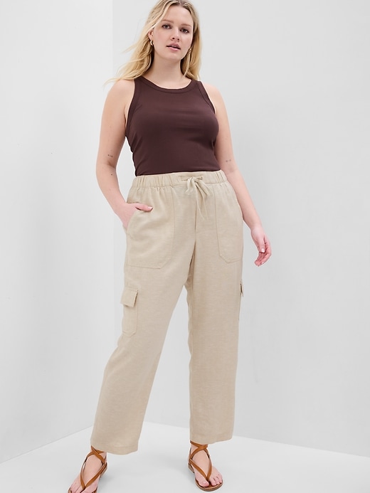 Image number 5 showing, Linen Easy Cargo Pants