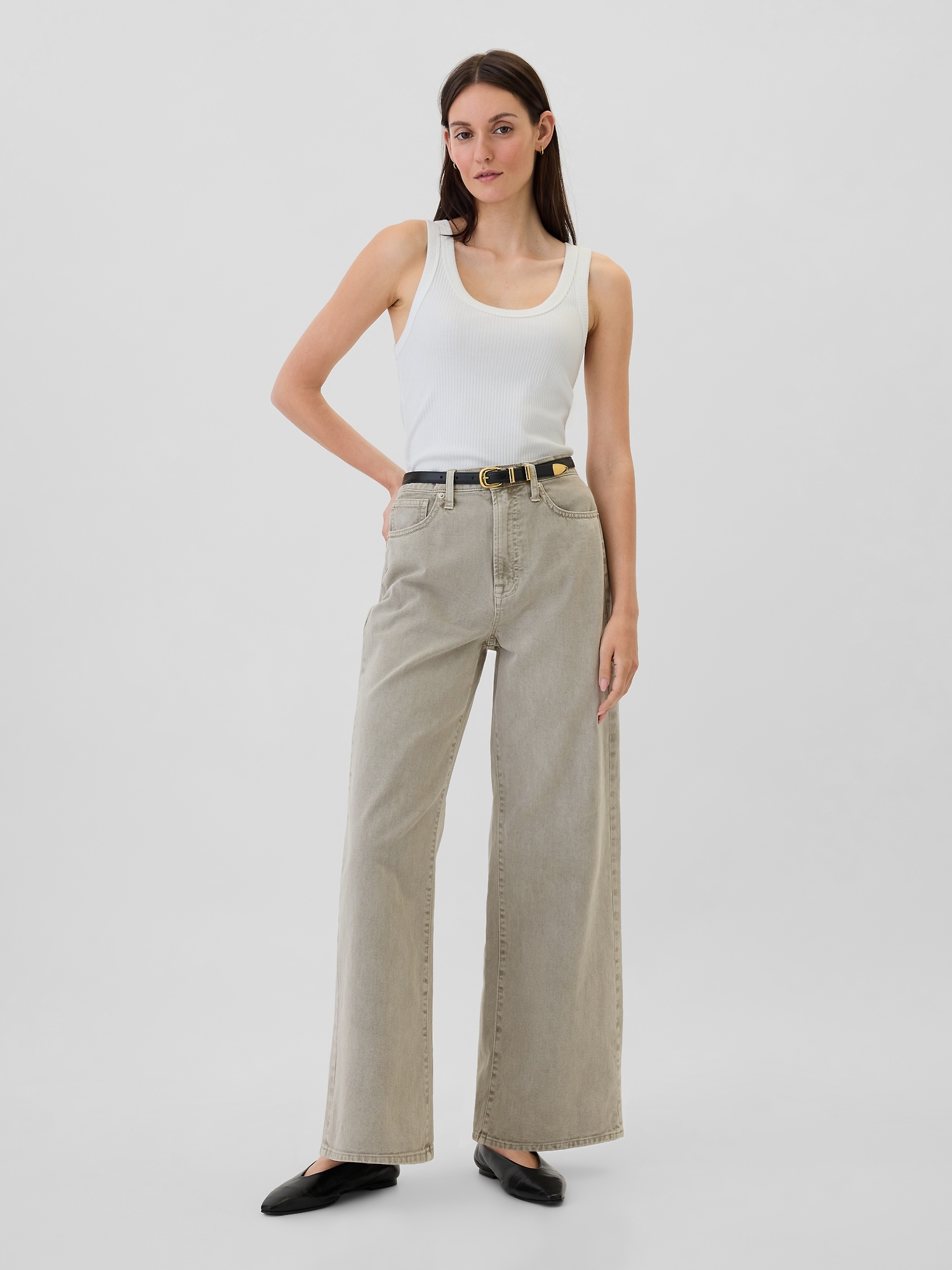 High Rise Wide-Leg Jeans