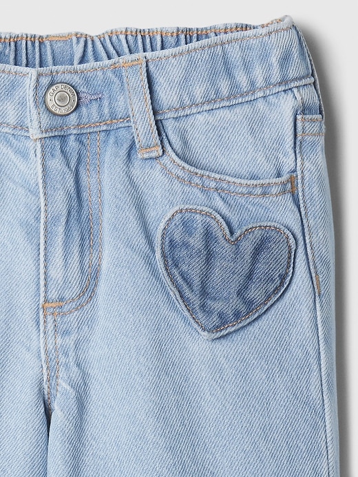 Image number 3 showing, babyGap Heart Wide-Leg Pull-On Jeans