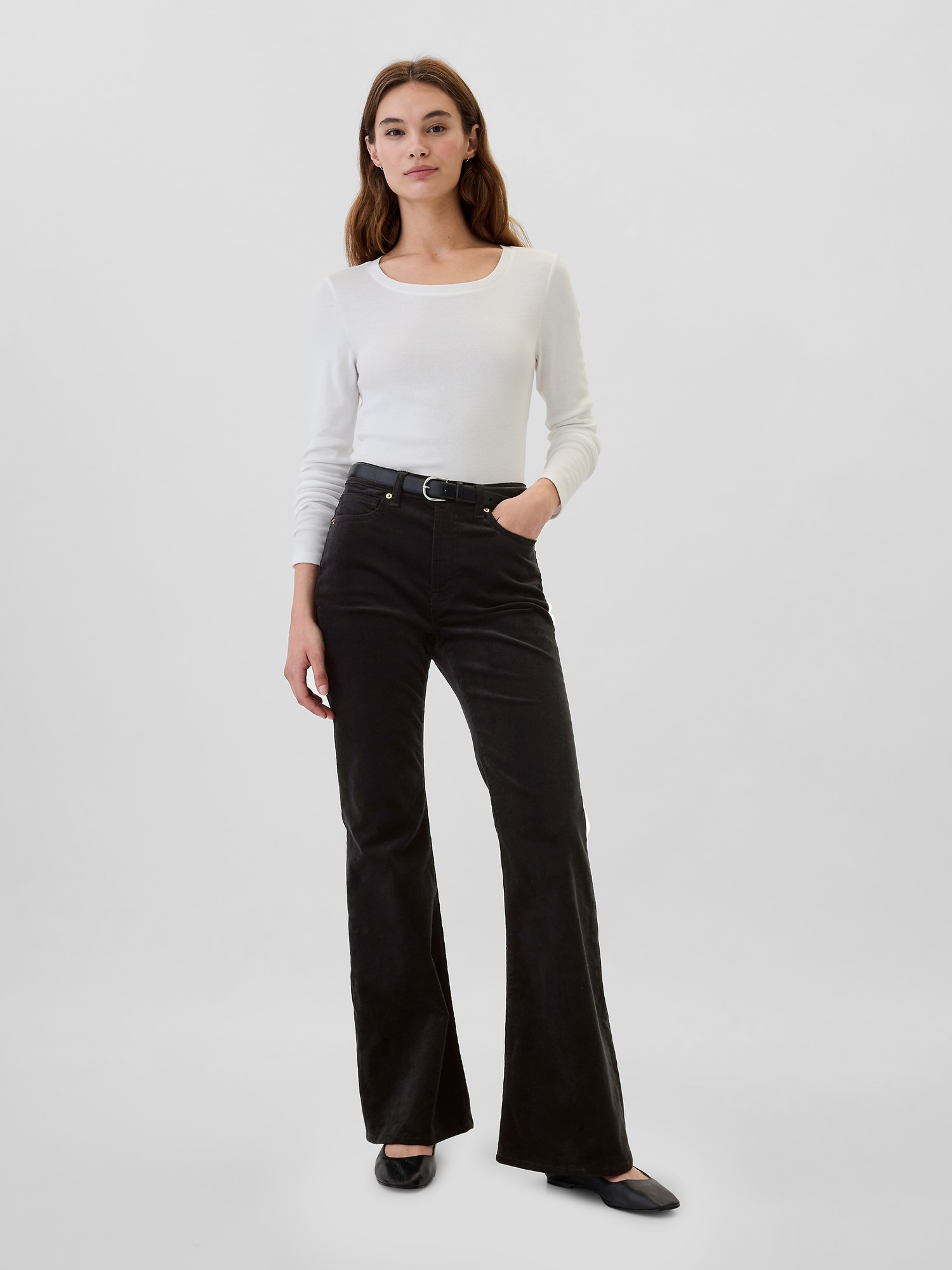 High Rise Soft Vintage Flare Corduroy Pants