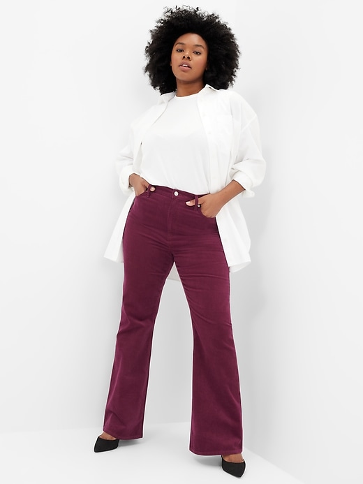 Image number 5 showing, High Rise '70s Flare Corduroy Pants
