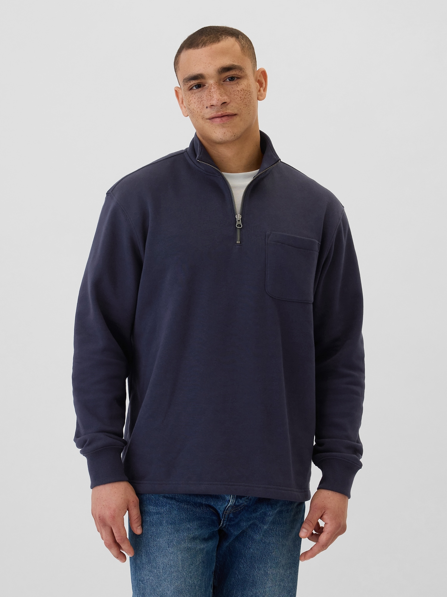 Relaxed Vintage Soft Quarter-Zip Sweatshirt