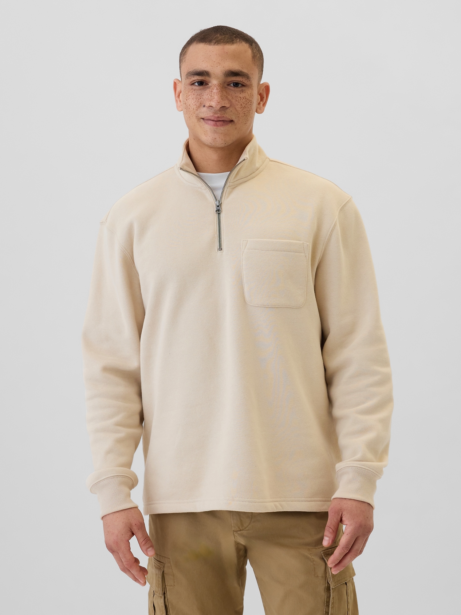 Relaxed Vintage Soft Quarter-Zip Sweatshirt