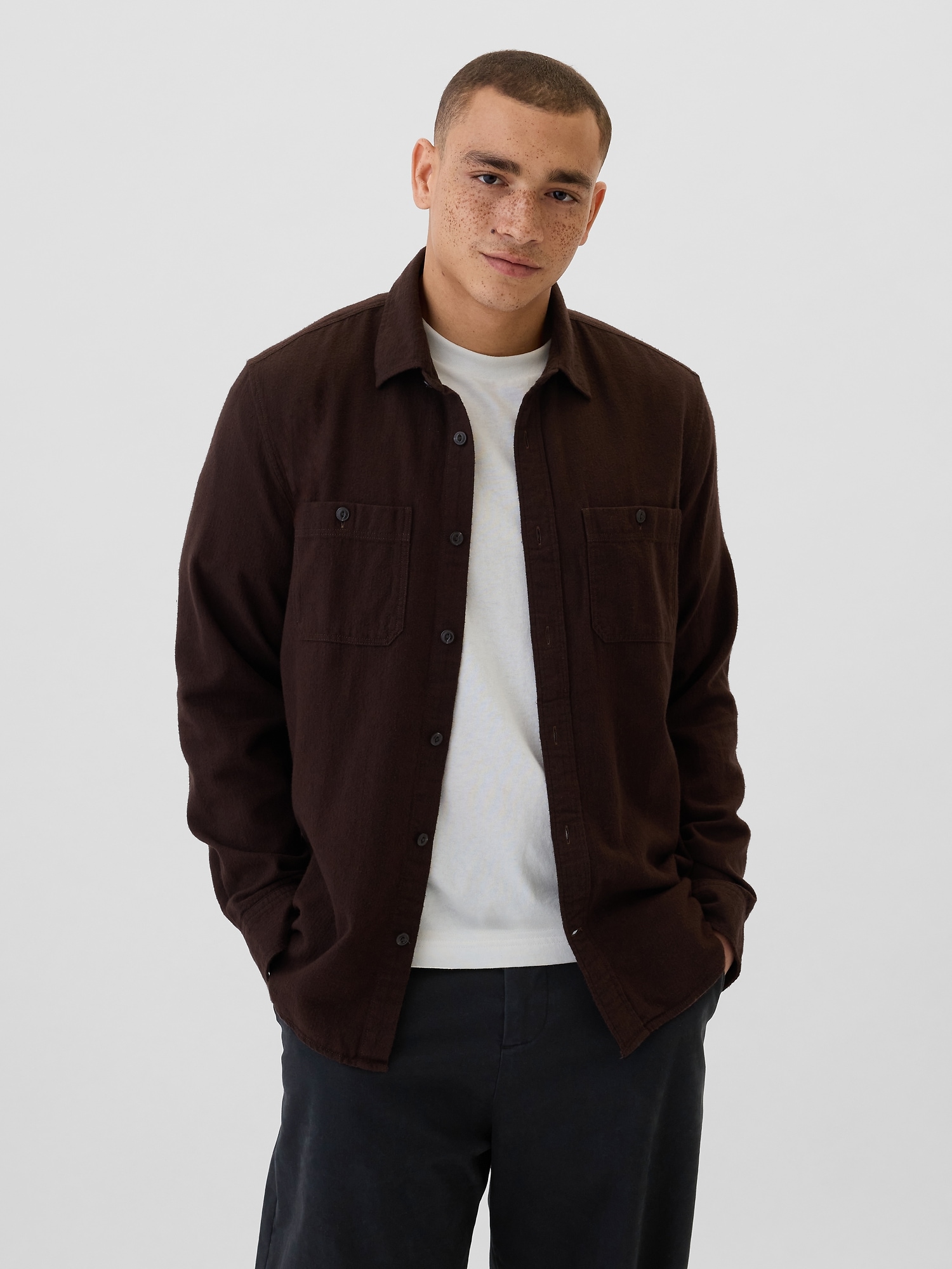 Brushed Utility Shirt in Standard Fit