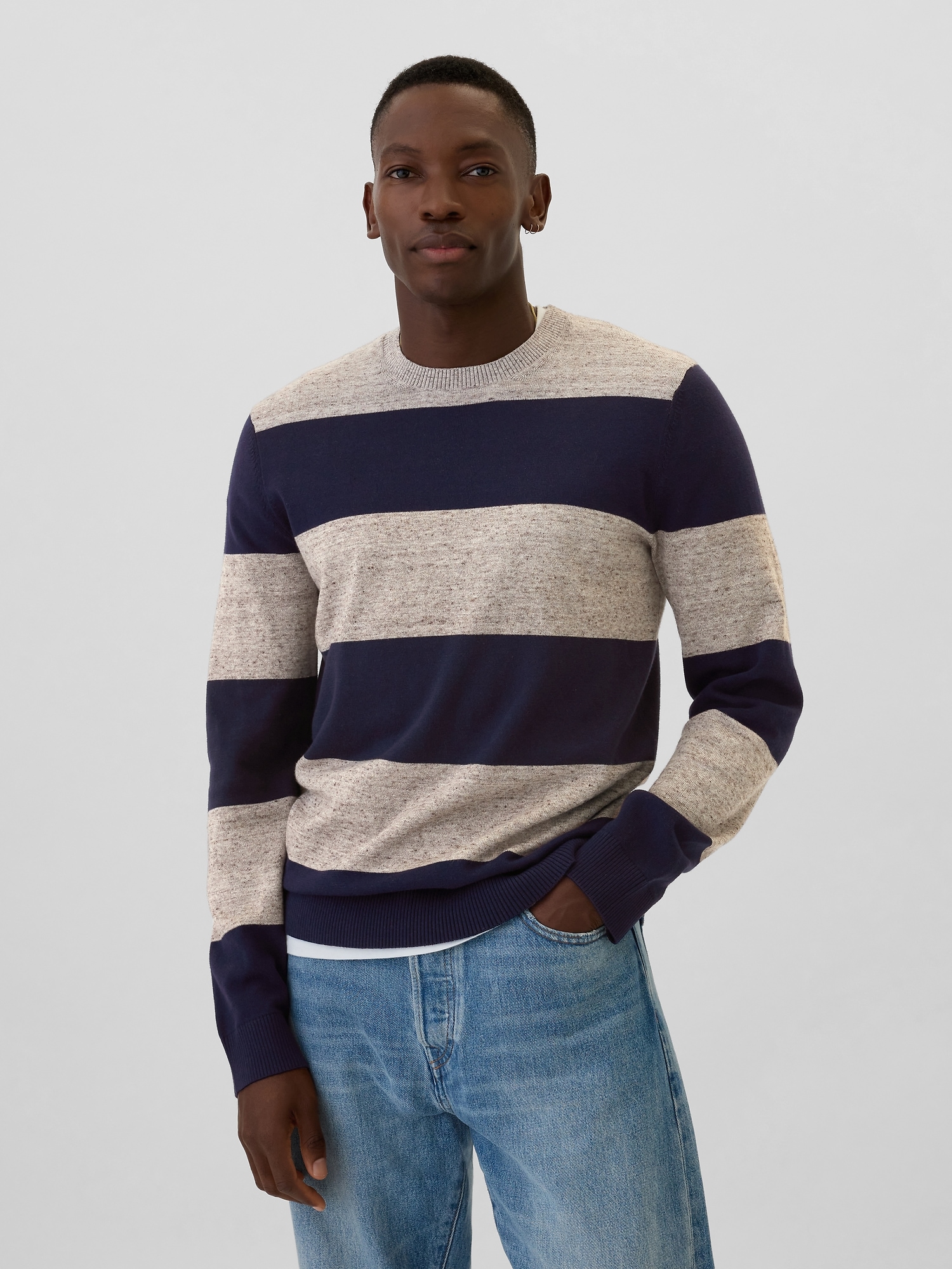 Stripe Crewneck Sweater Gap Factory