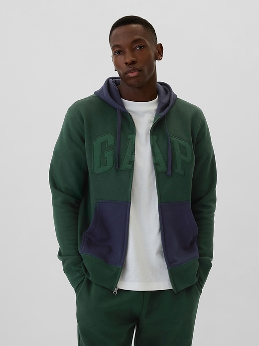 Image number 1 showing, Gap Logo Colorblock Zip Hoodie