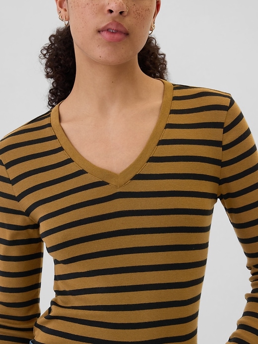 Image number 4 showing, Favorite Stripe V-Neck T-Shirt