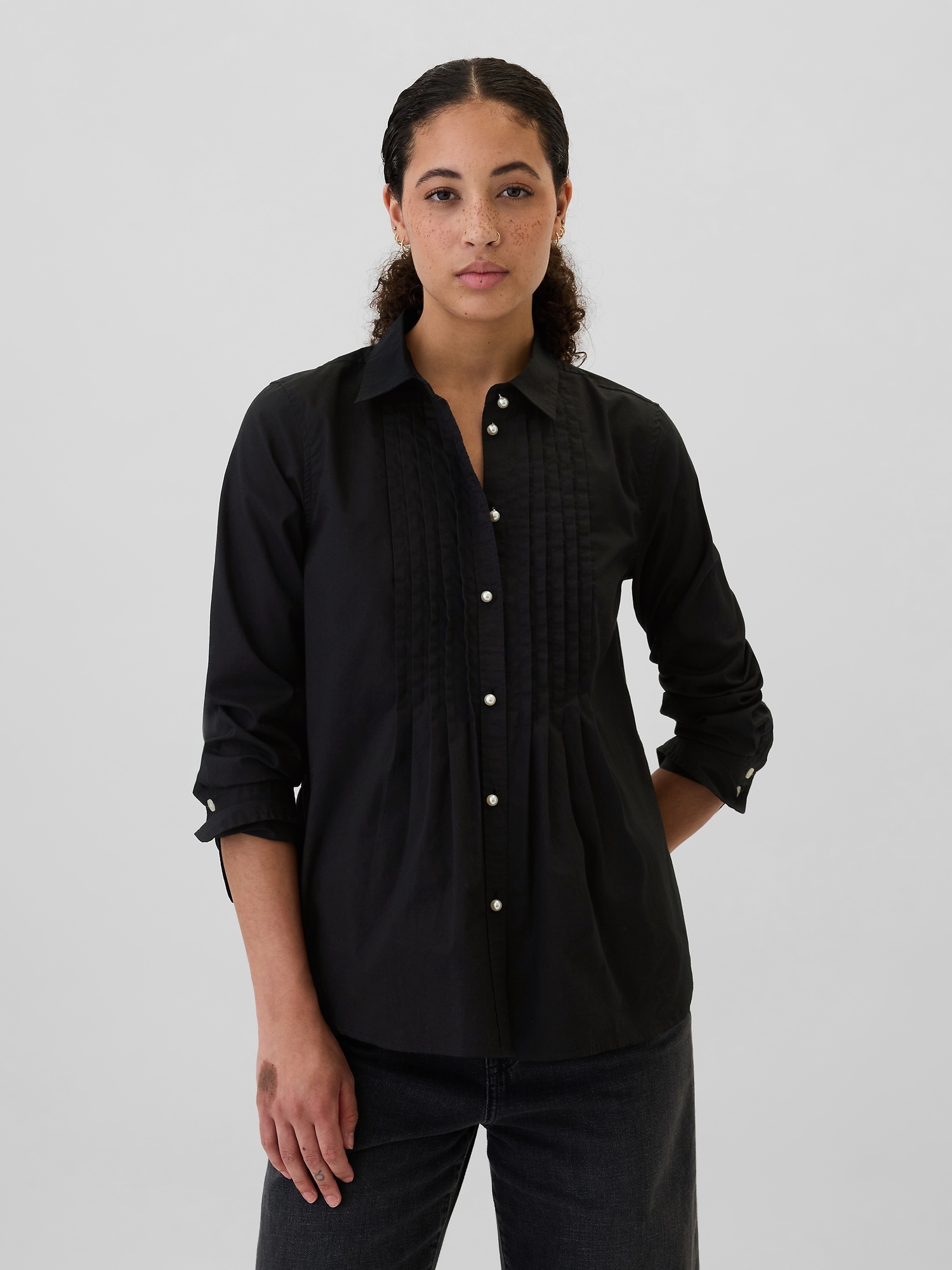 Classic Cotton Pintuck Shirt