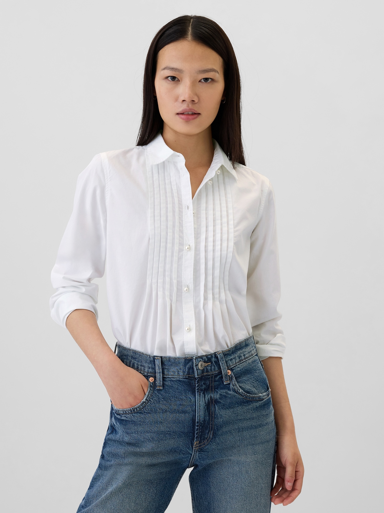 Classic Cotton Pintuck Shirt