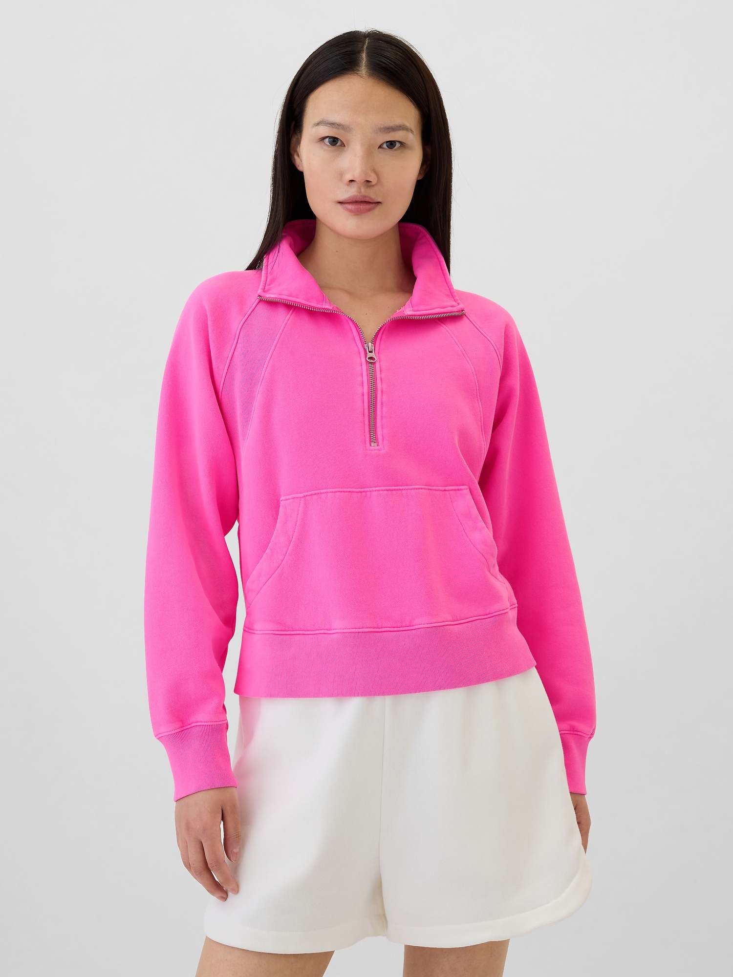 Relaxed Fleece Quarter-Zip Sweatshirt