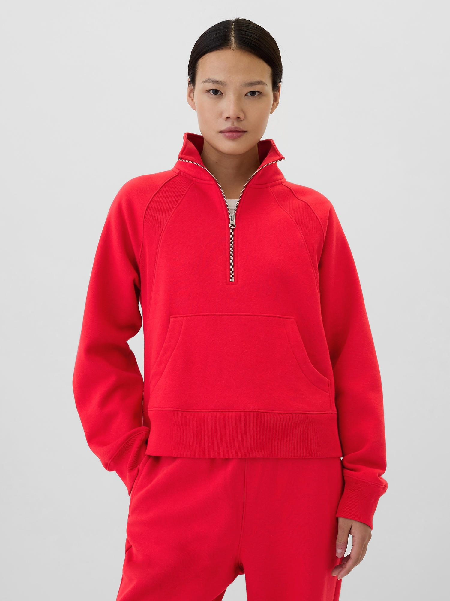 Relaxed Fleece Quarter-Zip Sweatshirt