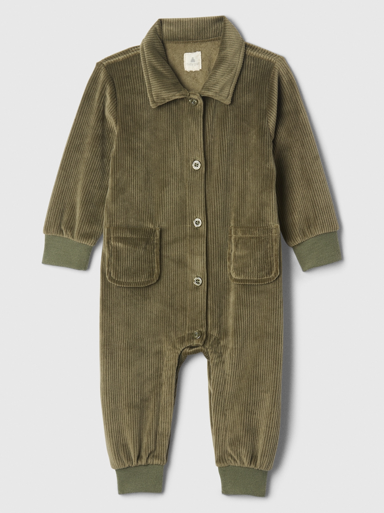 Baby Ribbed Velour One-Piece