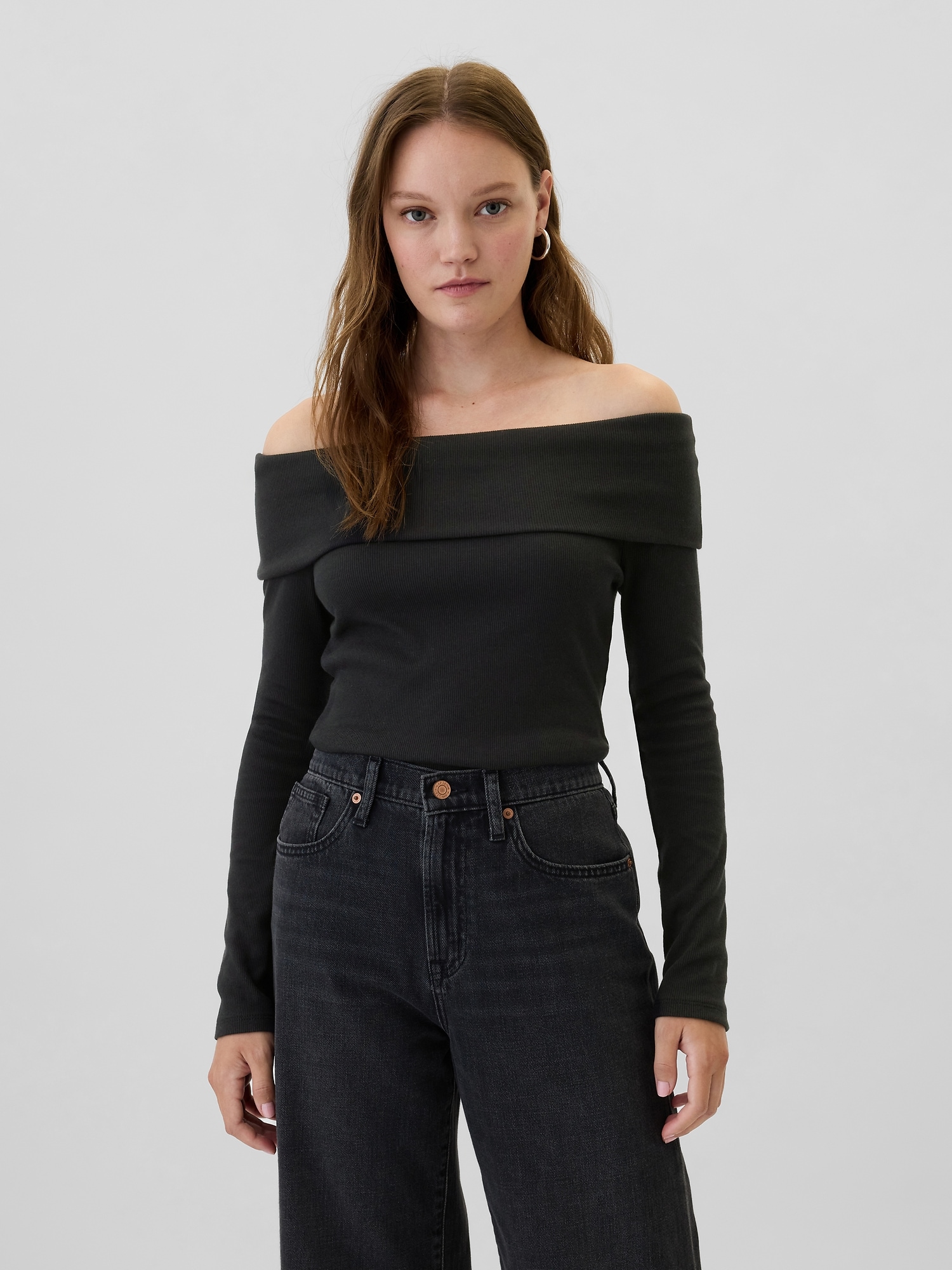 Ribbed Foldover Top