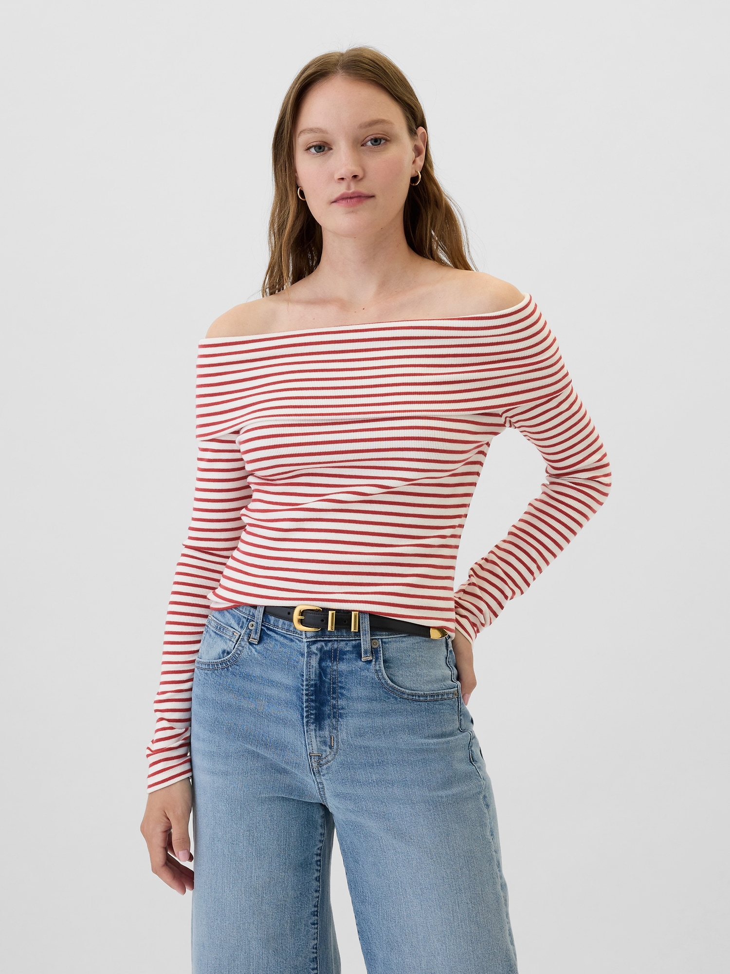 Ribbed Foldover Top