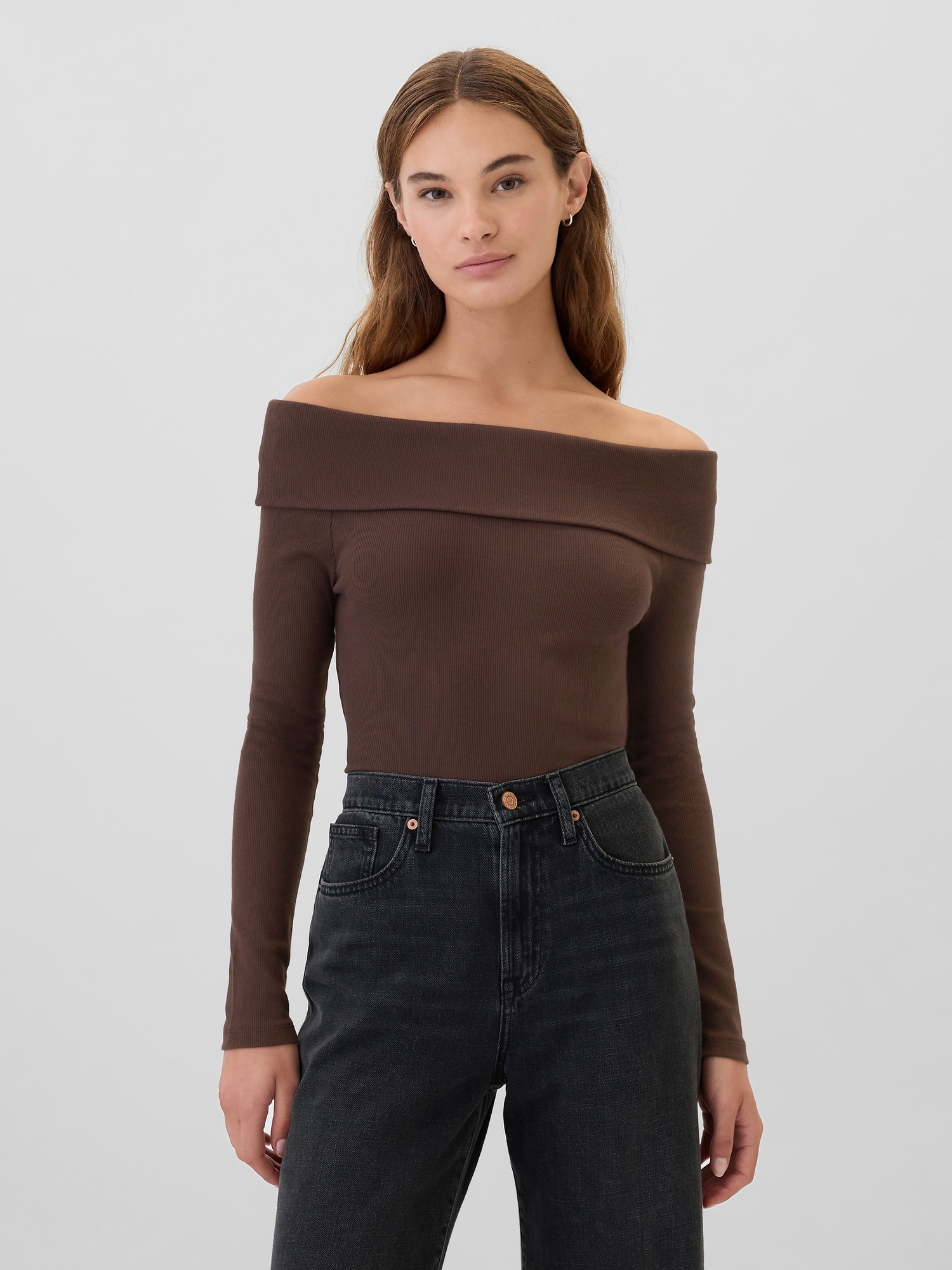 Ribbed Foldover Top