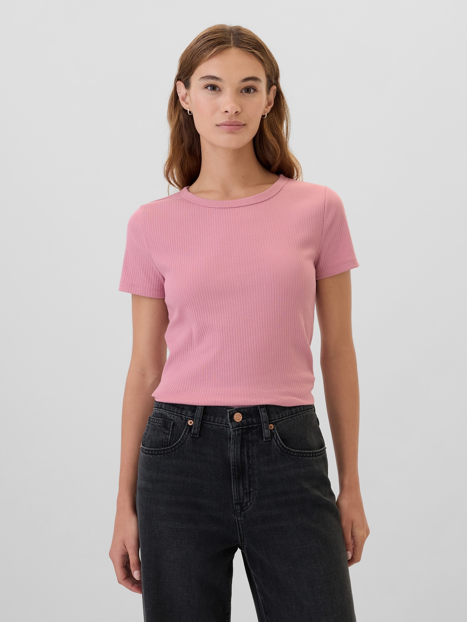 Petite crew neck tees hotsell