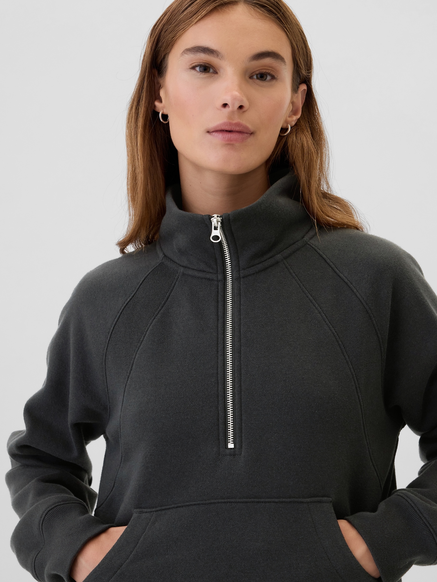 Neck zip sweatshirt on sale